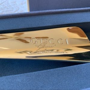Gucci gold plated metal shoehorn shoe horn